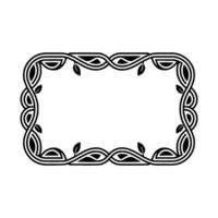 Art Nouveau Botanical Frame, Elegant Border, Ornament vector