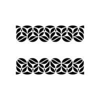 Geometric Floral Border, Minimalist, Elegant Pattern, Geometry vector