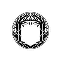 Intricate Celtic Tree of Life Emblem, Vintage Style vector