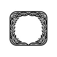 Botanical Emblem, Intricate Frame, Subtle Glow, Elegant vector