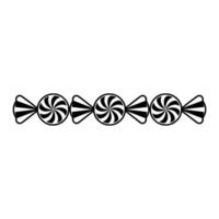 Stylized Candy Swirl Border, Minimalist vector