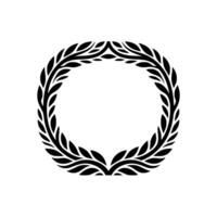 Elegant Laurel Wreath, Minimalist, Celebration Border, Circular vector