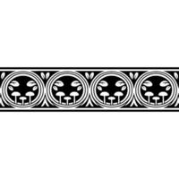 Art Nouveau Mushroom Border, Elegant Decorative Element, Vintage vector