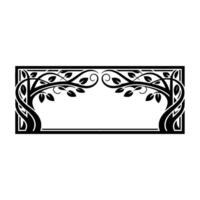 Art Nouveau Frame, Botanical Ornamentation, Elegant Border, Vintage, Decorative vector