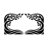 Elegant Black White Tree Frame, Symbolic Growth vector