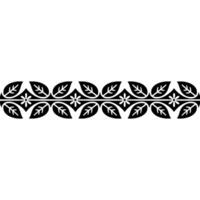 Stylized Leaf Border, Minimalist Botanical - Leaves vector