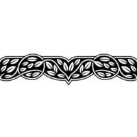 Intricate Botanical Border, Vintage Style, Leaf vector