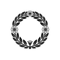 Elegant Floral Wreath, Minimalist - Laurel vector
