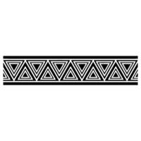 Geometric Deco Border, Minimalist Pattern, Repeating, Triangles vector