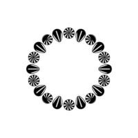 Circular Abstract Pattern, Minimalist , Geometric Motif vector