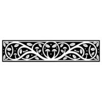 Intricate Mushroom Dragonfly Border, Celtic Inspired vector