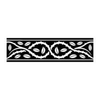 Stylized Thorn Border, Vintage Graphite vector