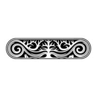 Intricate Tree of Life Border, Vintage Style vector