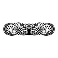 Elegant Botanical Ornament, Vintage Style Border - Swirl vector