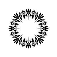 Minimalist Leaf Circle, Elegant Botanical vector