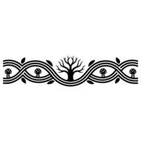 Celtic Tree of Life Border, Mystical Ornamental vector