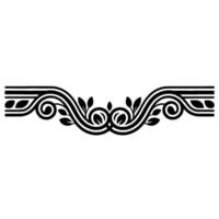 Elegant Vintage Scroll Border, Decorative Element - Ornament vector