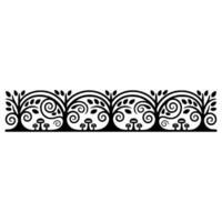 Elegant Botanical Border, Vintage Style Decorative Element - Floral - Scroll vector