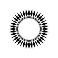 Geometric Sunburst, Minimalist, Circular Emblem - Modern vector