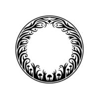 Intricate Ornamental Circle, Mystical Border vector