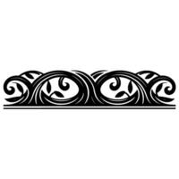 Elegant Black Floral Border, Vintage Element, - Ornament, Art nouveau vector