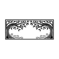 Elegant Botanical Frame, Vintage Style, Tree vector
