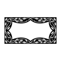 Art Nouveau Frame, Botanical Ornamentation, Elegant Border, Decorative vector
