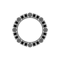 Geometric Candy Circle Frame, Minimalist vector