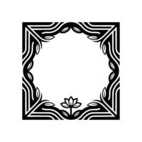 Geometric Floral Frame, Minimalist , Serene Composition vector