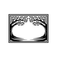Elegant Tree Frame, Vintage Botanical vector