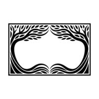 Stylized Tree Frame, Art Deco Elegance, Trees vector