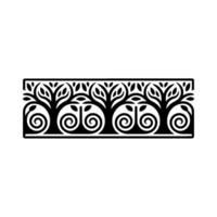 Stylized Tree Border, Geometric , Minimalist Motif - Ornamental vector
