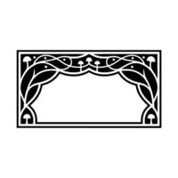 Art Nouveau Mushroom Frame, Elegant Botanical, Mushrooms vector