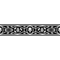 Intricate Floral Border, Vintage, Elegant Ornamentation, Motif vector