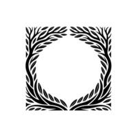Elegant Botanical Frame, Minimalist , Vintage Aesthetic, Wreath vector