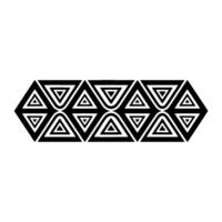 Geometric Tribal Pattern, Hexagonal , Minimalist Art vector