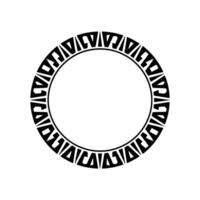 Geometric Tribal Circle Frame, Stylized vector