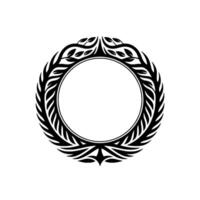 Ornamental Laurel Wreath Border, Elegant Element vector