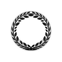 Stylized Laurel Wreath, Minimalist Circle, Elegant vector