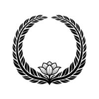 Elegant Floral Wreath, Minimalist, Symbolic Award vector