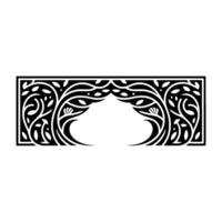 Intricate Black Floral Archway, Vintage vector