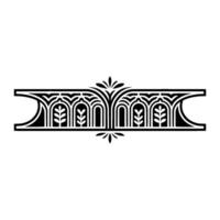 Art Deco Botanical Border, Elegant Element, Ornamentation vector