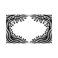 Intricate Branch Frame, Elegant Botanical Border, Branches vector