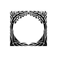 Intricate Tree Frame, Celtic, Minimalist Border vector