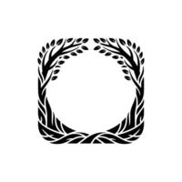 Elegant Wreath, Botanical Frame, Minimalist vector
