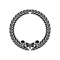 Botanical Circle, Emblemic, Minimalist Frame vector