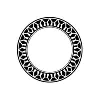 Geometric Circle Frame, Intricate Pattern, Minimalist, Ornament vector