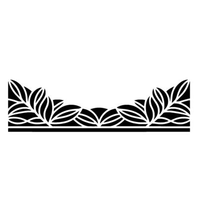 Stylized Botanical Border, Art Deco