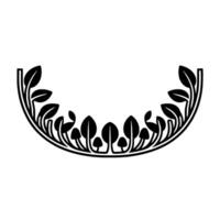 Stylized Leaf Wreath, Minimalist Botanical vector