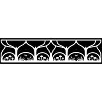 Stylized Forest Border, Black White, Decorative, Woodland, Vintage, Pattern, Illustration, Nature, Symmetry, , Art Deco, Frame, Border, Mushroom, Dragonfly, Leaf, Silhouette, Minimalist, Eleg vector